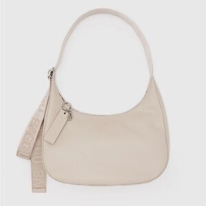 Baggu Recycled Leather Stone Medium Crescent Bag